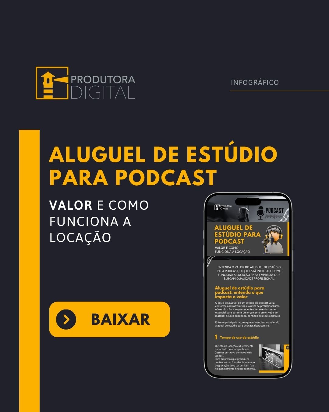 Aluguel de Estúdio para Podcast Valor