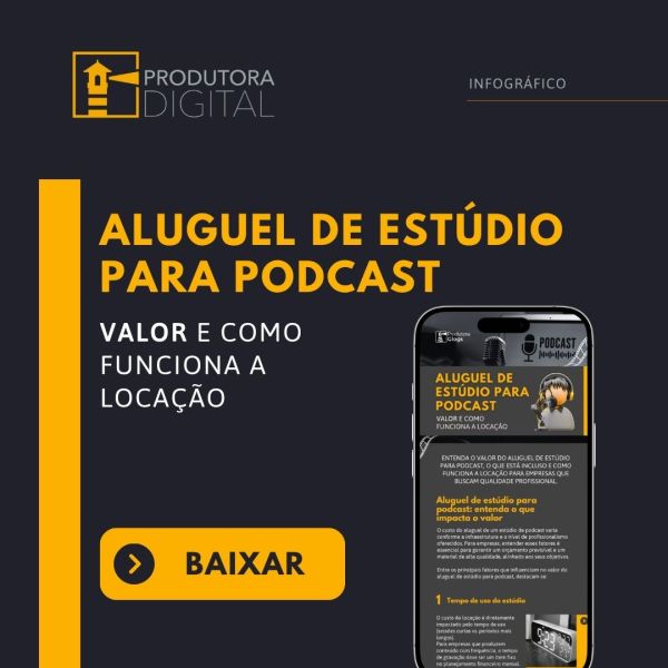 Aluguel de Estúdio para Podcast Valor