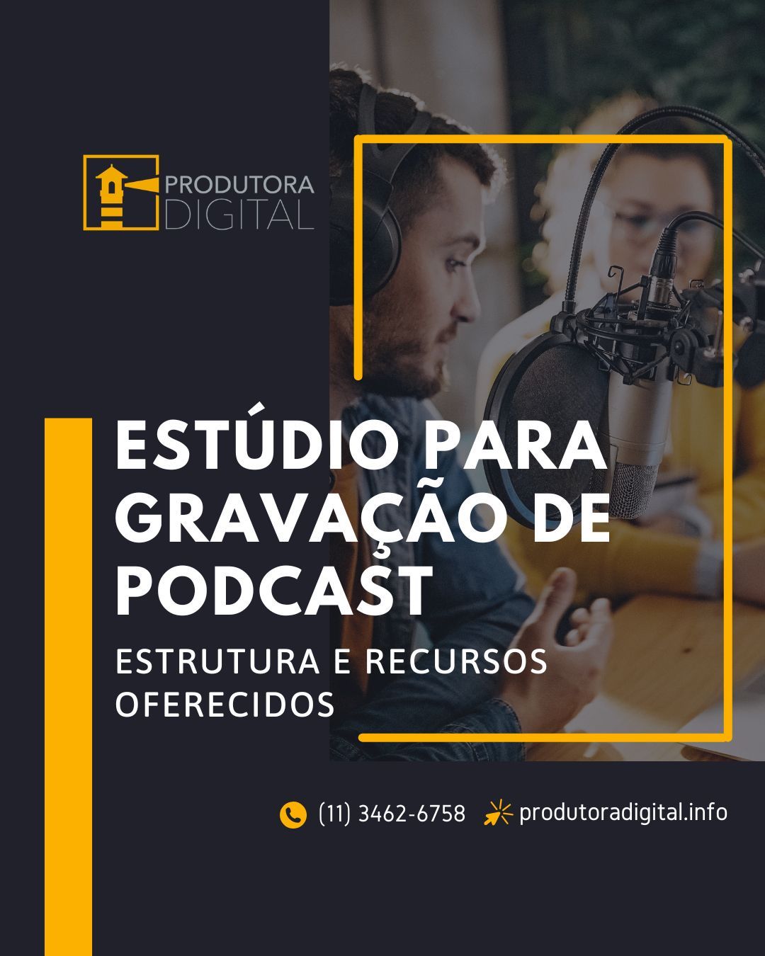 Estúdio para Gravação de podcast